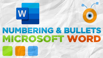 Numbering and Bullets | Microsoft WORD for Beginners
