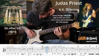 Judas Priest Dissident Aggressor K.K. Downing Guitar Solo With TAB