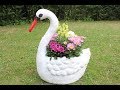 DIY Wunderschöner Schwanen-Blumentopf für den Garten/Beautiful swan flower pot for the garden