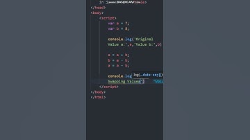 Swap of Two Numbers in javascript || Swapping of Two Number in JavaScript #javascript #shortyoutube