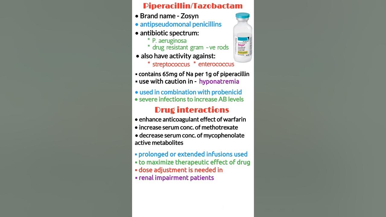 Antibiotics pharmacology piperacillin tazobactum pharmacology made