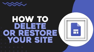 How To Delete or Restore Your Site on Google Sites (Quick Tutorial)