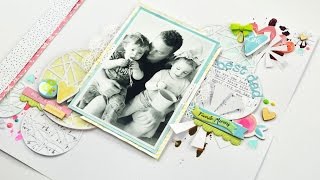 Scrapbook Process Video - Best Dad; Hip Kit Club