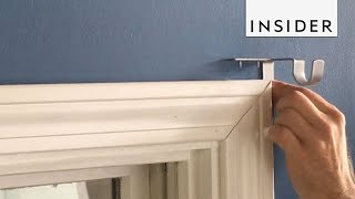 How To Hang Curtains Without Holes In, How To Put Up Curtain Rods Without Drilling Holes