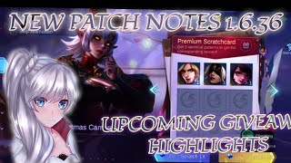 UGLY REVAMPED SKIN??? NEW PATCH NOTES 1.6.36 AND PRO VALETINA GAMEPLAY, UPCOMING GIVEAWAYS | MLBB