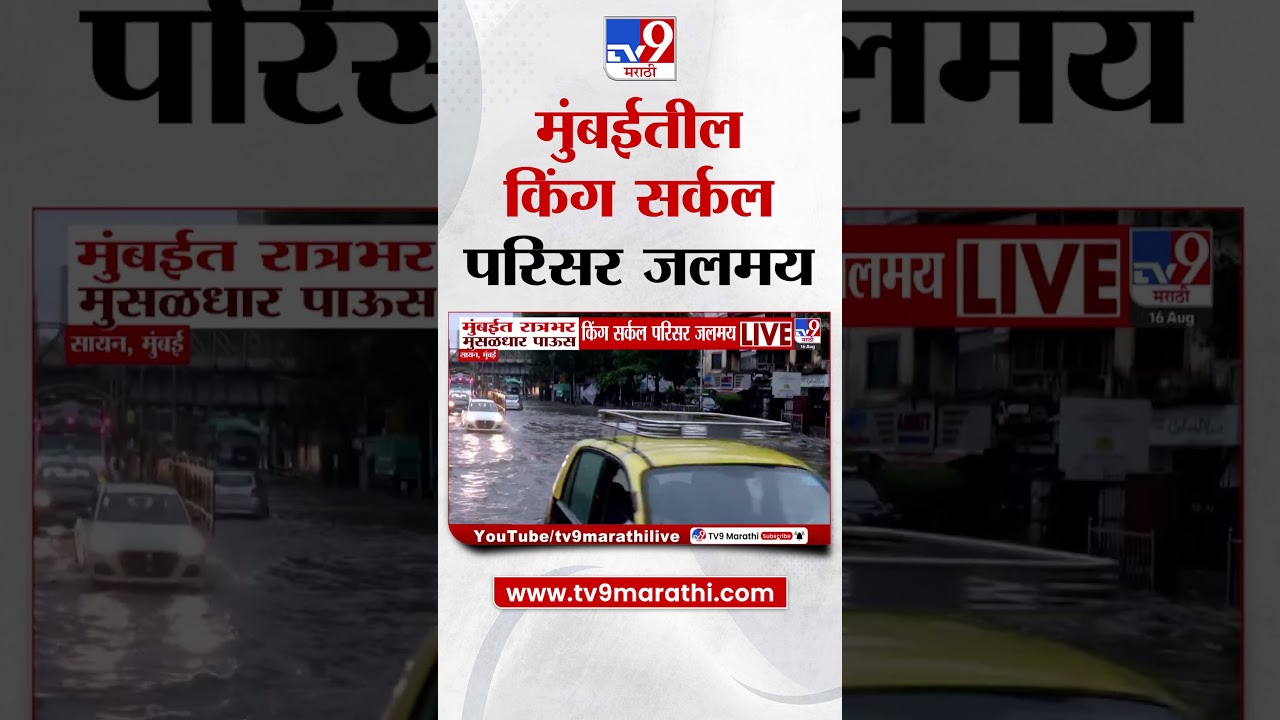 मुंबईत मुसळधार पाऊस, किंग सर्कल परिसर जलमय : Mumbai Rain Update