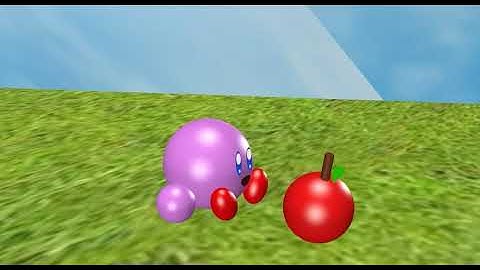 a cursed kirby blender animation.