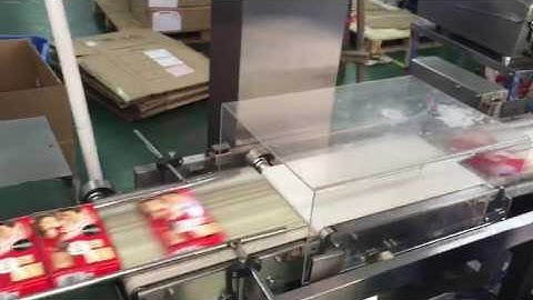 Online check weigher and inkjet printer for cake food