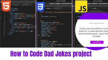 How to Code Dad Jokes project using html css javascript