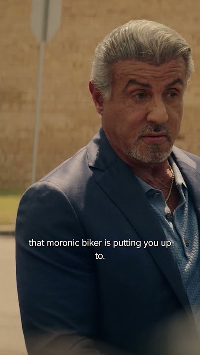 Thinking of messing with Dwight? Maybe think again 🛑 👋 #TulsaKing #SylvesterStallone