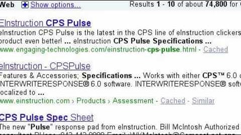 eInstrcution CPS PULSE