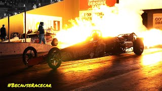 Side by Side Jet Dragsters light up the Motorplex at the Night of Fire! | Afterburn Flameshows | by #BecauseRacecar 672 views 9 months ago 4 minutes, 11 seconds