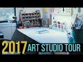 2017 ART ROOM / WORKSTATION TOUR! | WELCOME TO MY ART STUDIO!