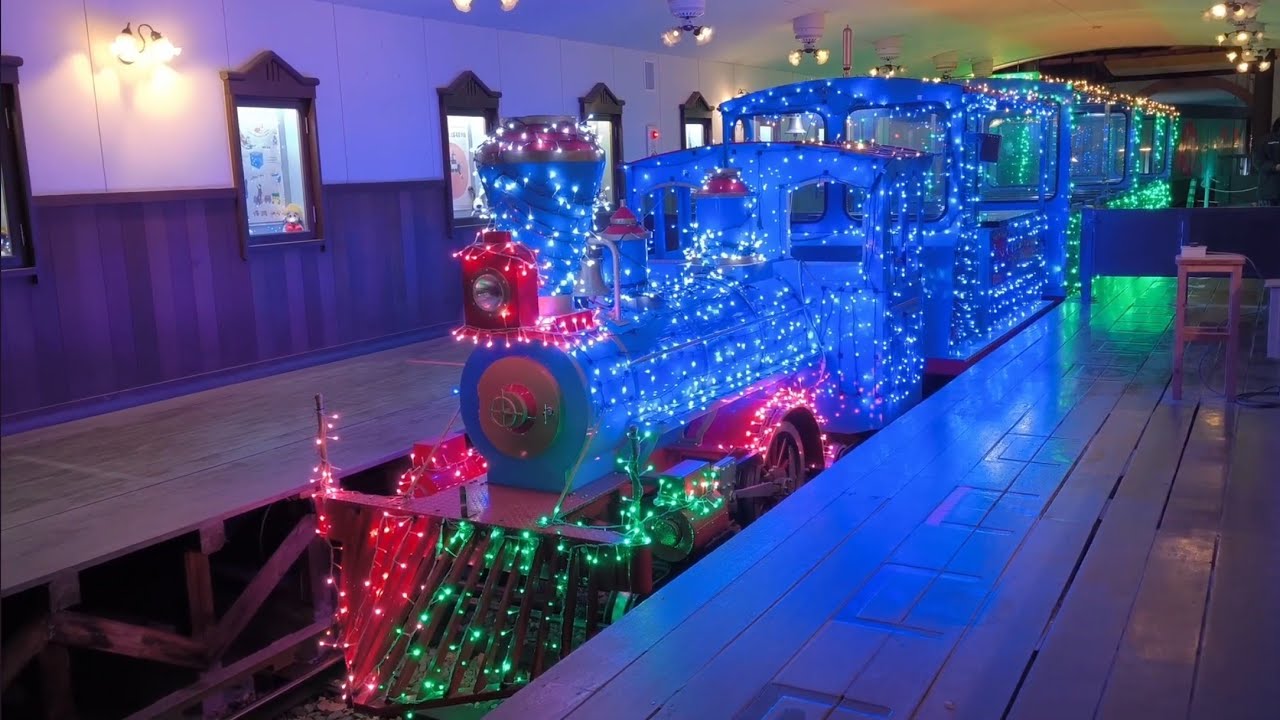 【NEWレオマワールド】夜のキンダーガーデンレイルロード 乗車映像