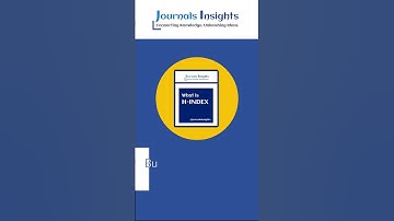 #shorts What is H Index #hindex #shortvideo #journal @JournalsInsights