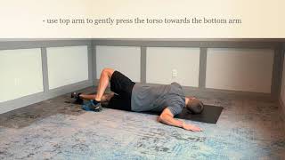 Bent arm prone chest stretch