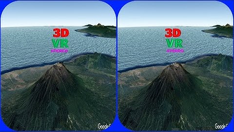 Mount Agung, 3D SBS VR video, Stereogram Magic eye video, Tour with Google Earth