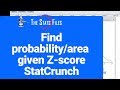 5.1.24 Find the area under the normal curve /probability  between two values of z using StatCrunch