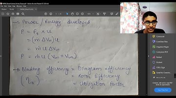 Steam Turbine-Pressure, Velocity Triangle, Tangential Force, Power, Energy|PMFM Part2 |BITS Goa Mech