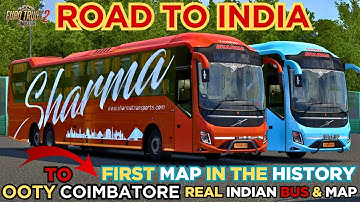 FIRST INDIAN MAP IN EURO TRUCK SIMULATORE 2 | OOTY TO COIMBATORE | VOLVO 9600 SHARMA TRAVELS SLEEPER