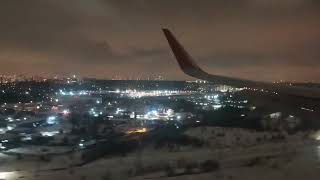 27.12.23 SU1013 Калининград (KGD)  Москва (SVO) A321 посадка / Kaliningrad  Moscow landing
