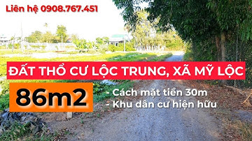 🔴 Bán đất thổ cư Mỹ Lộc Cần Giuộc, đường xe hơi Cộng đồng Lộc Trung, ấp Lộc Trung