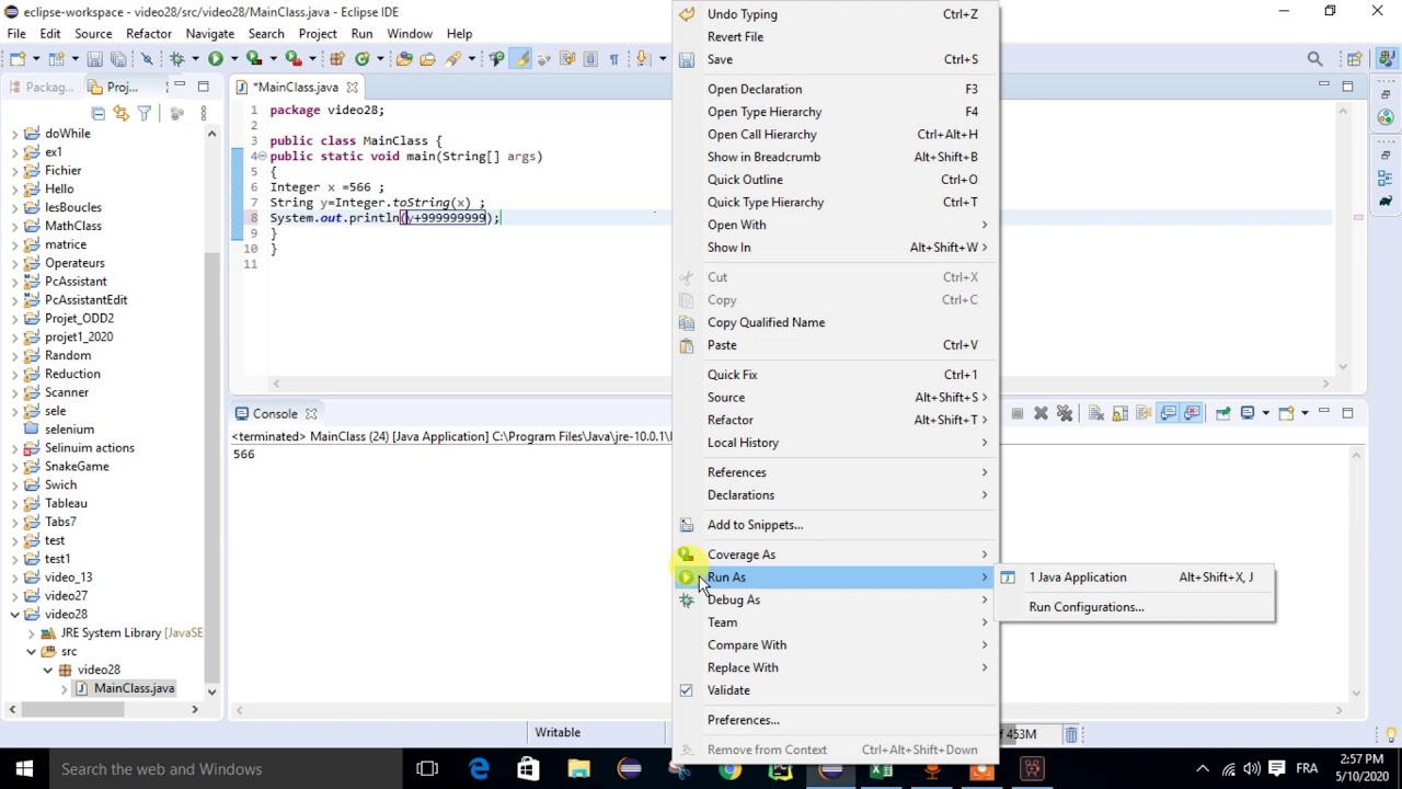 java tuto ep28 : toString methode - YouTube