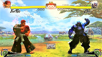EVİL RYU VS ONİ | CPU VS CPU Ultra Street Fighter IV  (Hardest AI)