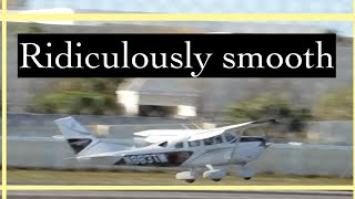 Cessna T206H Turbo Stationair landing at Boca Raton Airport