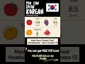 Mustknow korean food vocabularies  learn korean 1