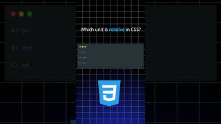 Which CSS unit scales with font size? #CSSQuiz #ResponsiveDesign #WebDesign101  #devforall