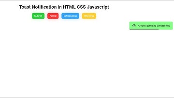 How To Make Toast Notification For Website Using HTML, CSS, & JavaScript