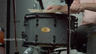 Woodland Percussion Barnwood Oak Stave Snare 14x8 Demo
