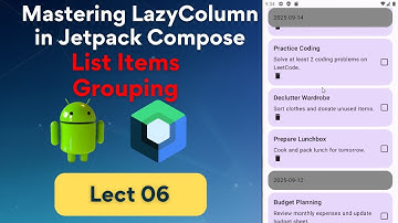 06 - List Items Grouping in Jetpack Compose | Mastering LazyColumn in Jetpack Compose |Rashid Saleem