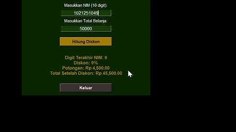 TUBES ALPRO | MEMBUAT PROGRAM MENGHITUNG DISKON | DENGAN APLIKASI PHYTON | TKINTER