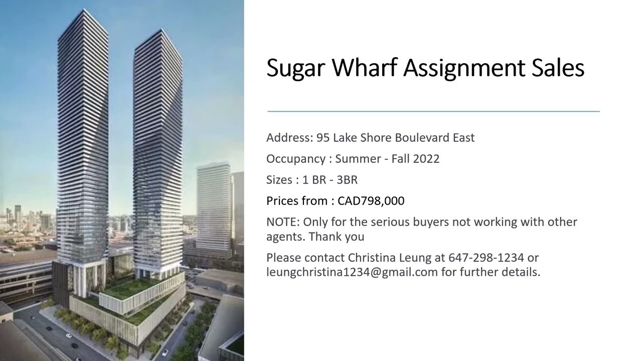 assignment sale sugar wharf