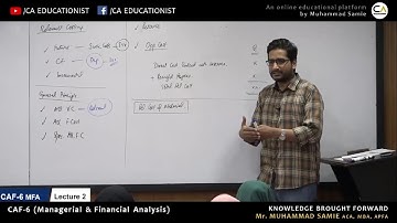 MFA (CAF-6) | Lecture 2 | Sir. Muhammad Samie | Sept 2023 Attempt | CA