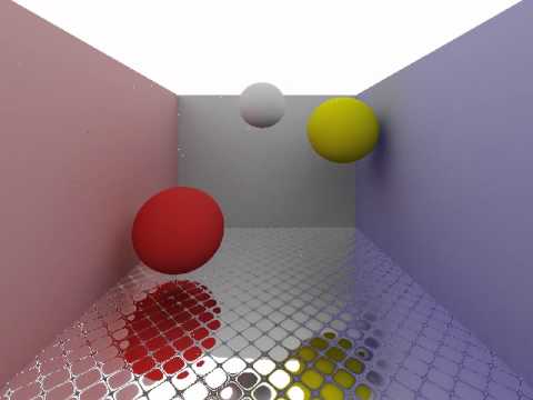 Real-time Path Tracer: Flowing Floor