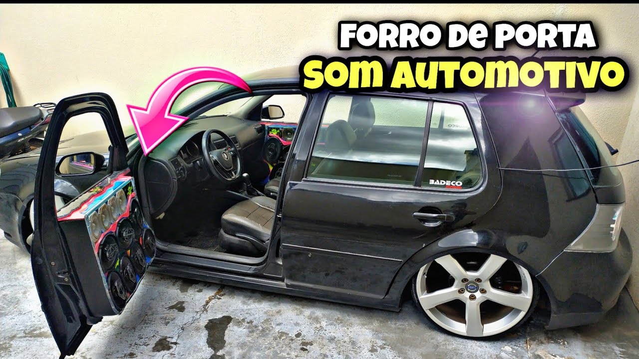 Como fazer forro de porta do Golf Sportline som automotivo parte 2