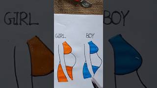 boy vs girl#drawing #youtubeshorts #art #shorts