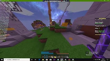 Hacking with Sensation client on hypixel skywars!