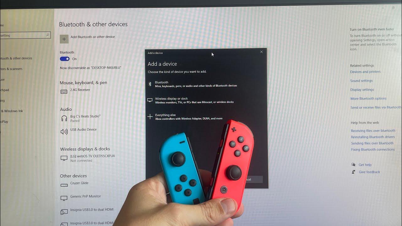 PC: How to Connect Nintendo Switch Joy-Cons With Bluetooth Tutorial