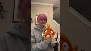 my bf joked about wanting a crochet magikarp and I took that joke seriously #crochet #pokemon