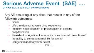 Adverse Events Reporting, Part 1 of 4