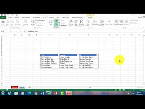 Video Excel nâng cao | Cách tạo danh sách tỉnh, huyện, xã... - youtube