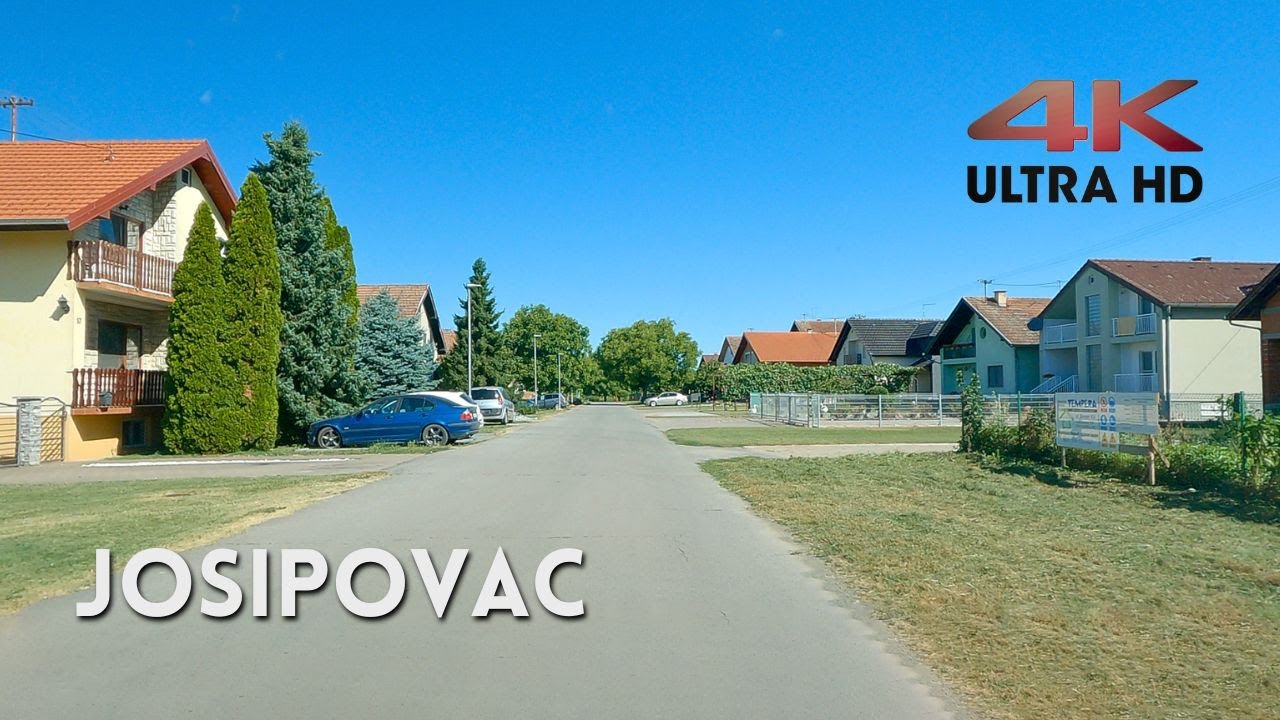 Хорватия – Йосиповац в 4K | Поездка на автомобиле через пригород Осиека (03.07.2025)
