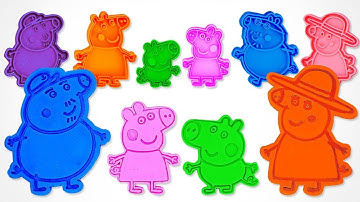 Peppa Pig & Friends Play Doh Molds | Colors and Shapes | Fun Video for Preschool Toddlers & Kids