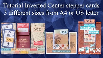 How to Tutorial Inverted center stepper cards A4 A6 & US letter A2 card making Fun Fancy Clever fold