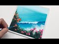 Calming Ocean Waves | Acrylic Painting For Beginners | Step by Step Easy Acrylic Painting