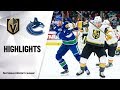 NHL Highlights | Golden Knights @ Canucks 12/19/19